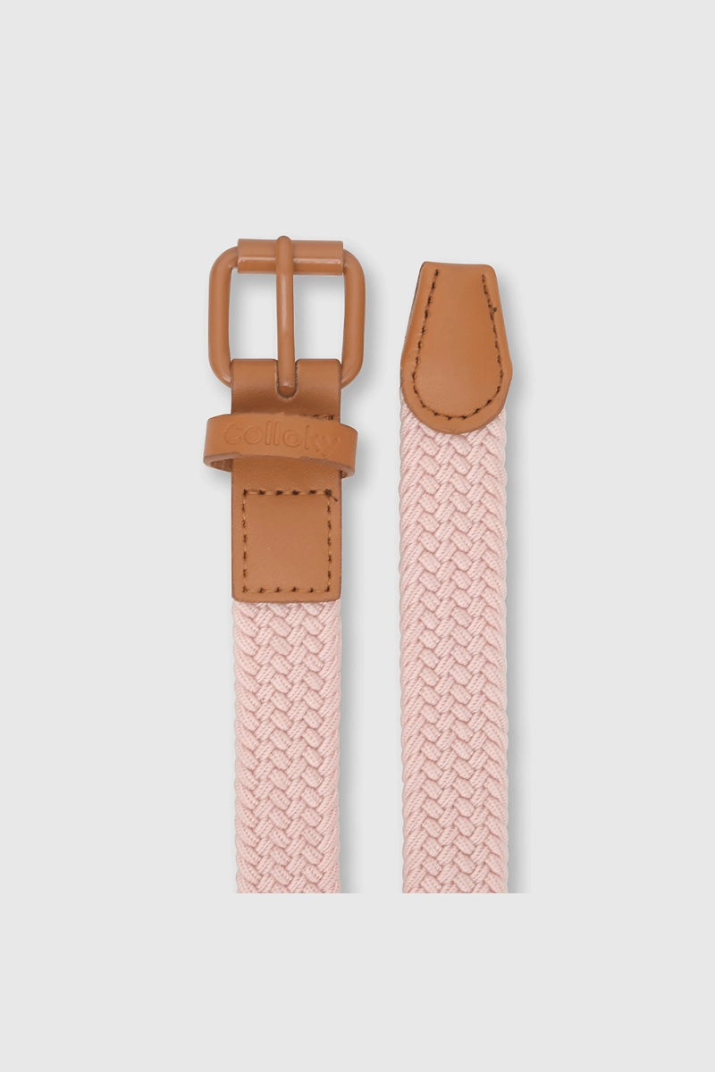 CINTURON ELASTICADO ROSADO AJUSTABLE PARA NIÑA DE 2 A 12 AÑOS - 3