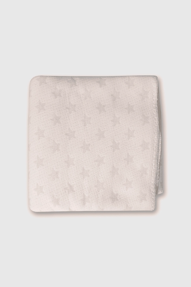 MANTA DOBLE CAPA CON FORRO FELPUDO BEIGE DE BEBE  UNISEX - 3