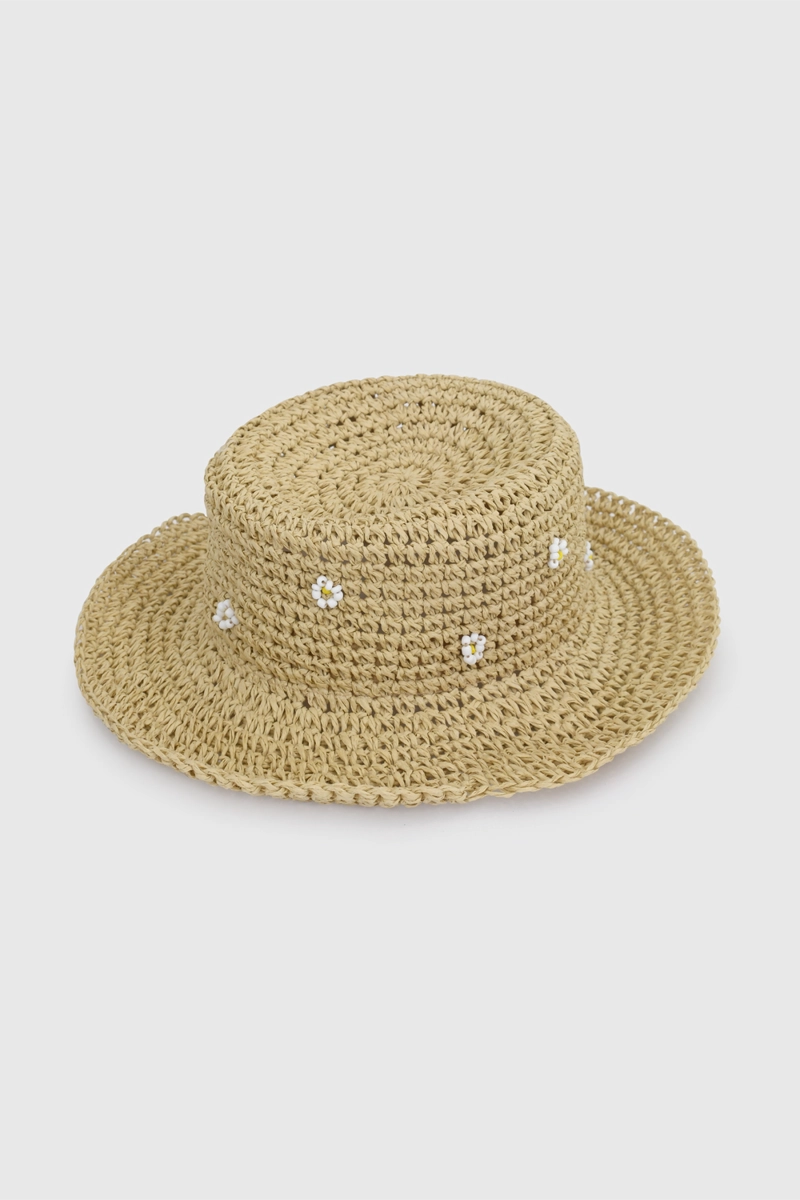 SOMBRERO RAFIA DE NIÑA TALLA 2 A 12 AÑOS - 1