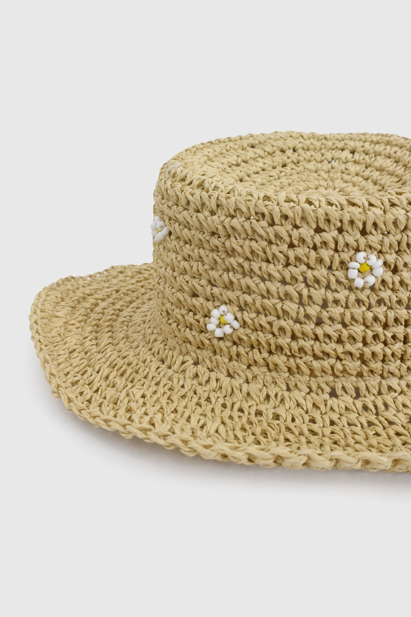 SOMBRERO RAFIA DE NIÑA TALLA 2 A 12 AÑOS - 3