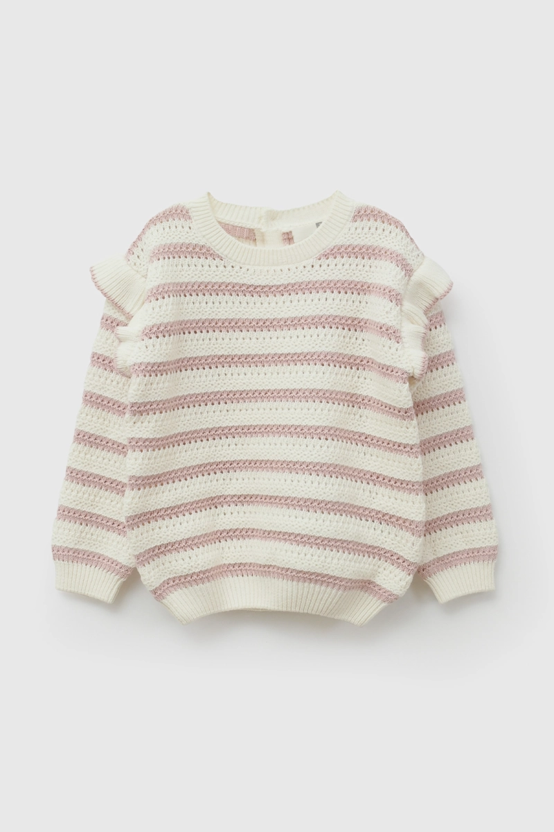 SWEATER RAYAS ROSA VIEJO NIÑA 6-9M A 4-5A COLLOKY - 1