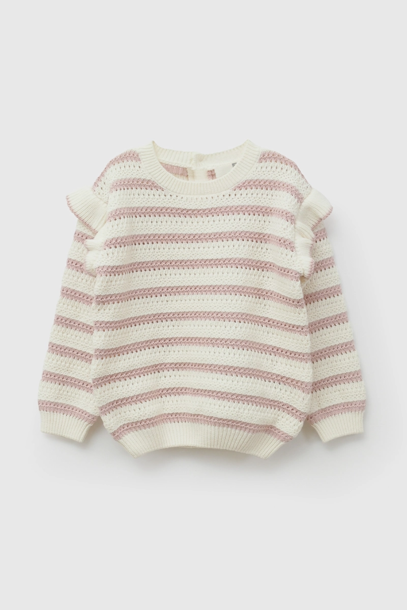 SWEATER RAYAS ROSA VIEJO NIÑA 6-9M A 4-5A COLLOKY - 1