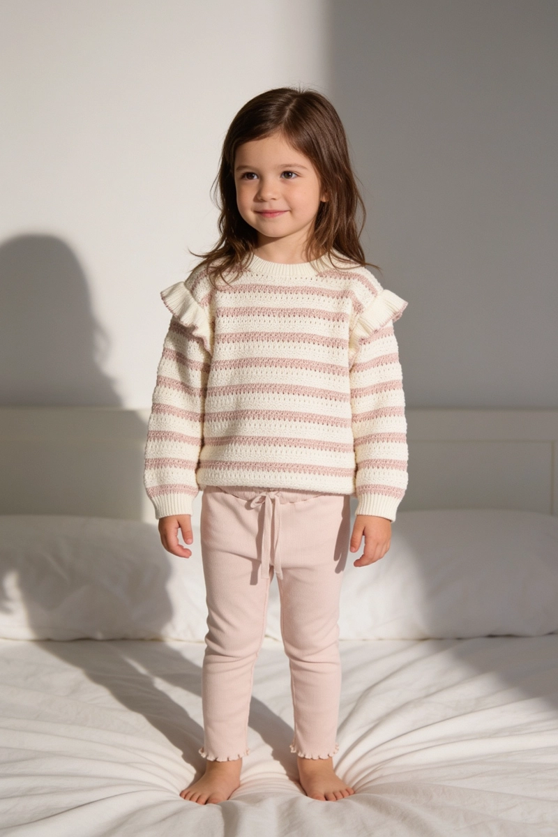 SWEATER RAYAS ROSA VIEJO NIÑA 6-9M A 4-5A COLLOKY - 2