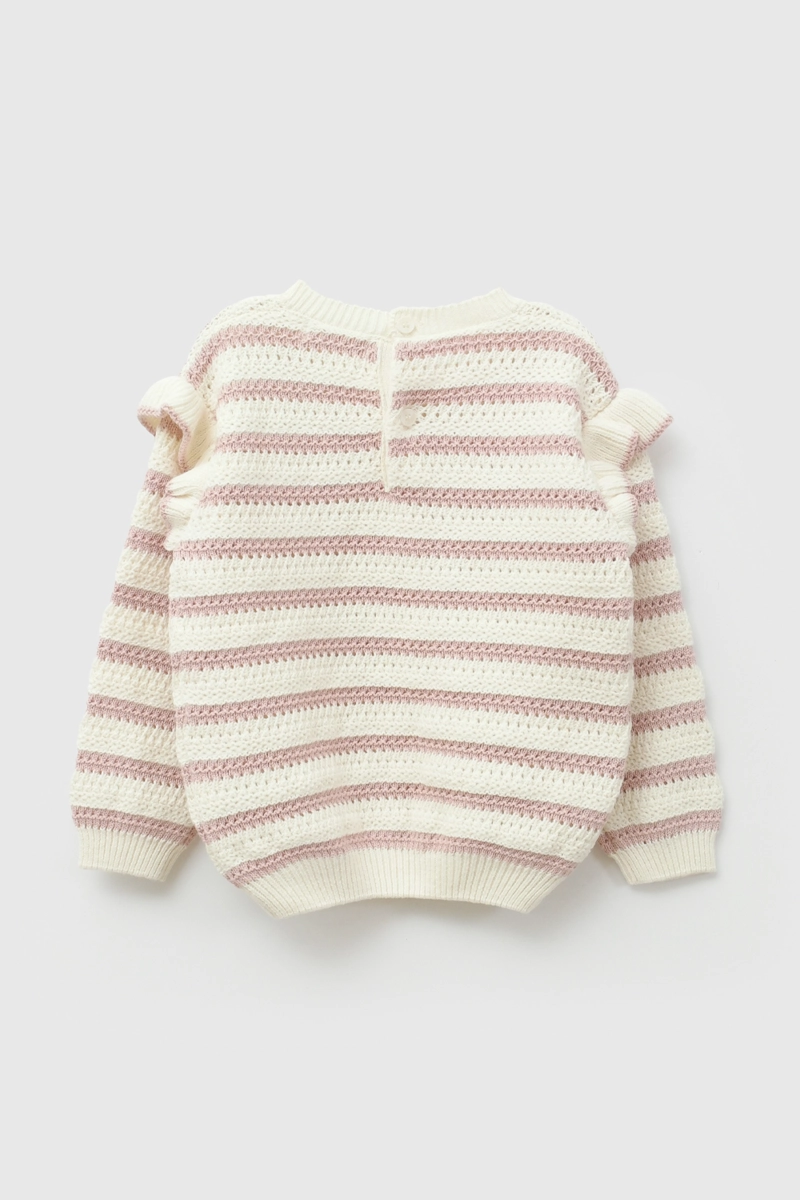 SWEATER RAYAS ROSA VIEJO NIÑA 6-9M A 4-5A COLLOKY - 2