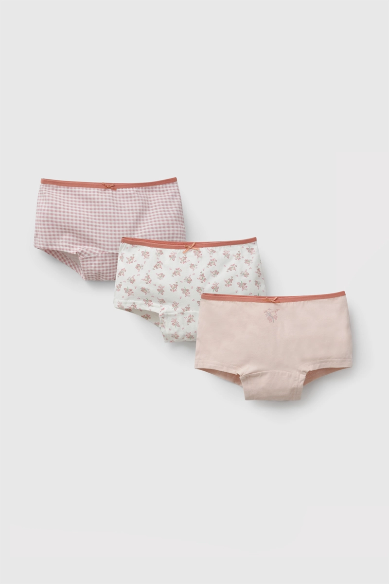 PACK 3 CALZON FLORES ROSADO NIÑA 2/3A A +12A COLLOKY - 1