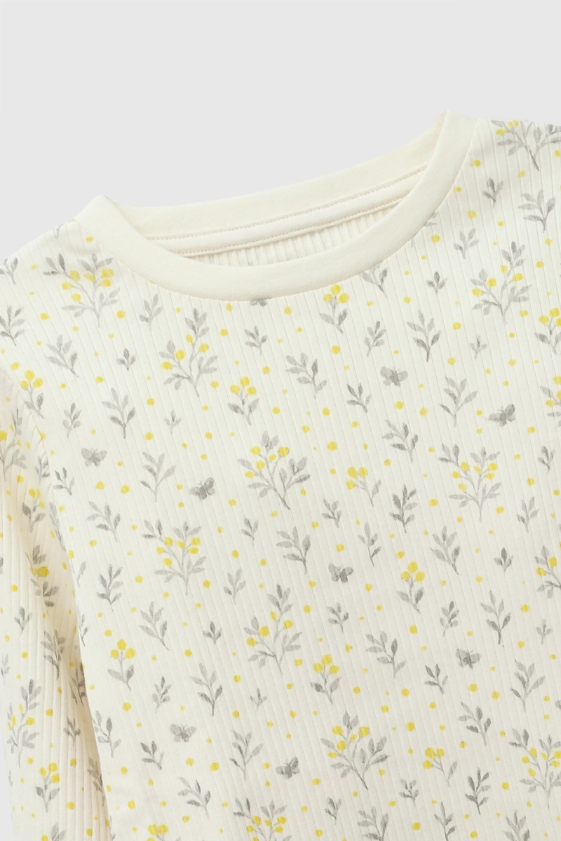 PIJAMA FLORES BEIGE NIÑA 2A A 12A COLLOKY - 4