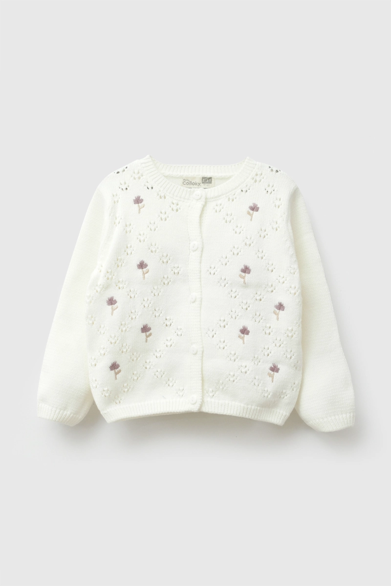 CHALECO TEJIDO CREMA NIÑA 6-9M A 4-5A COLLOKY - 1