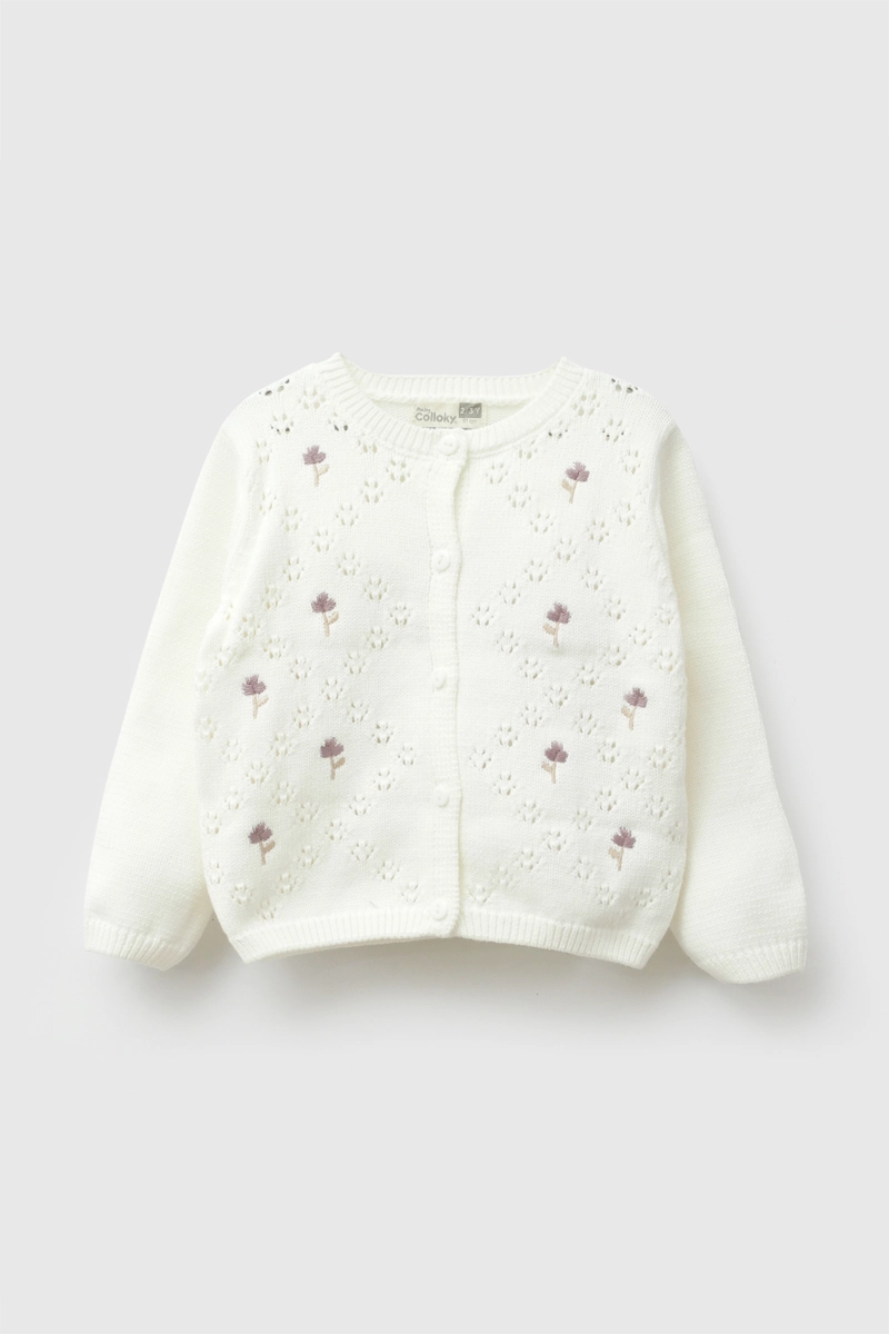 CHALECO TEJIDO CREMA NIÑA 6-9M A 4-5A COLLOKY - 1