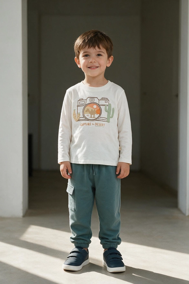 PANTALON BUZO BOLSILLO VERDE NIÑO 6-9M A 4-5A COLLOKY - 2