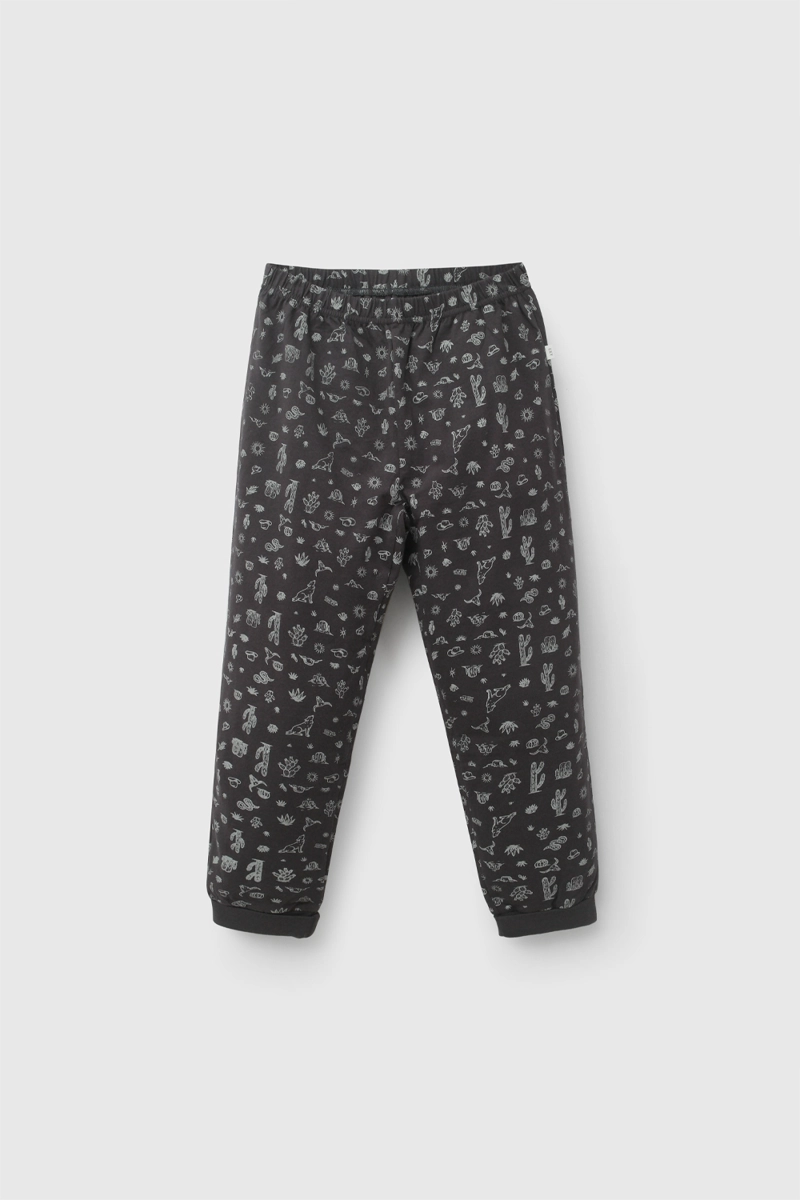 PIJAMA ALGODON ESTAMPADO NEGRO NIÑO 2A A 12A COLLOKY - 3