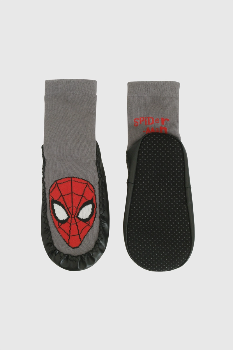 CALCETIN ANTIDESLIZANTE SPIDERMAN GRIS NIÑO 3/4A A 9/12A COLLOKY - 2