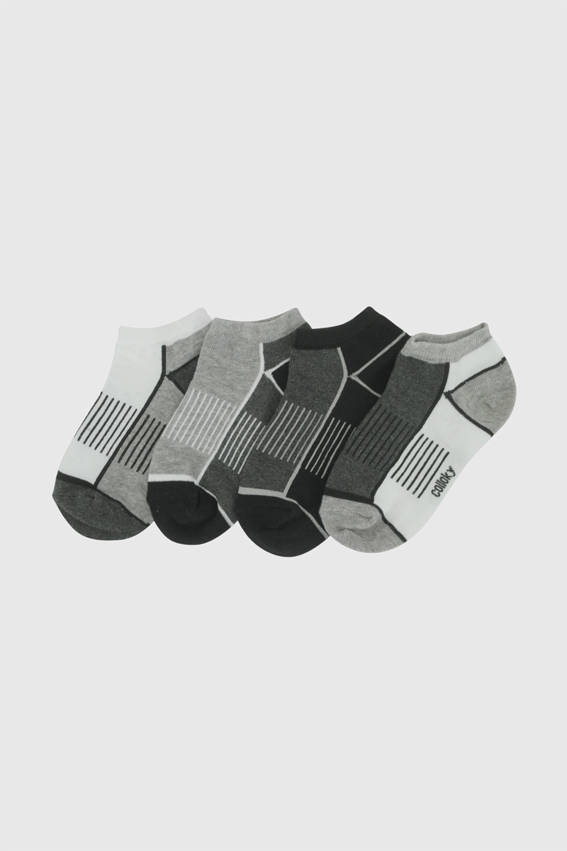PACK 4 CALCETIN TRAINEE PUNTO SUAVE Y RESISTENTE NEGRO NIÑO 3/4A A 9/12A COLLOKY - 1