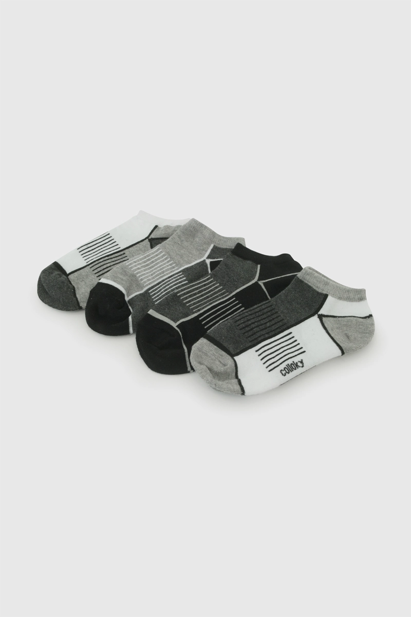 PACK 4 CALCETIN TRAINEE PUNTO SUAVE Y RESISTENTE NEGRO NIÑO 3/4A A 9/12A COLLOKY - 2