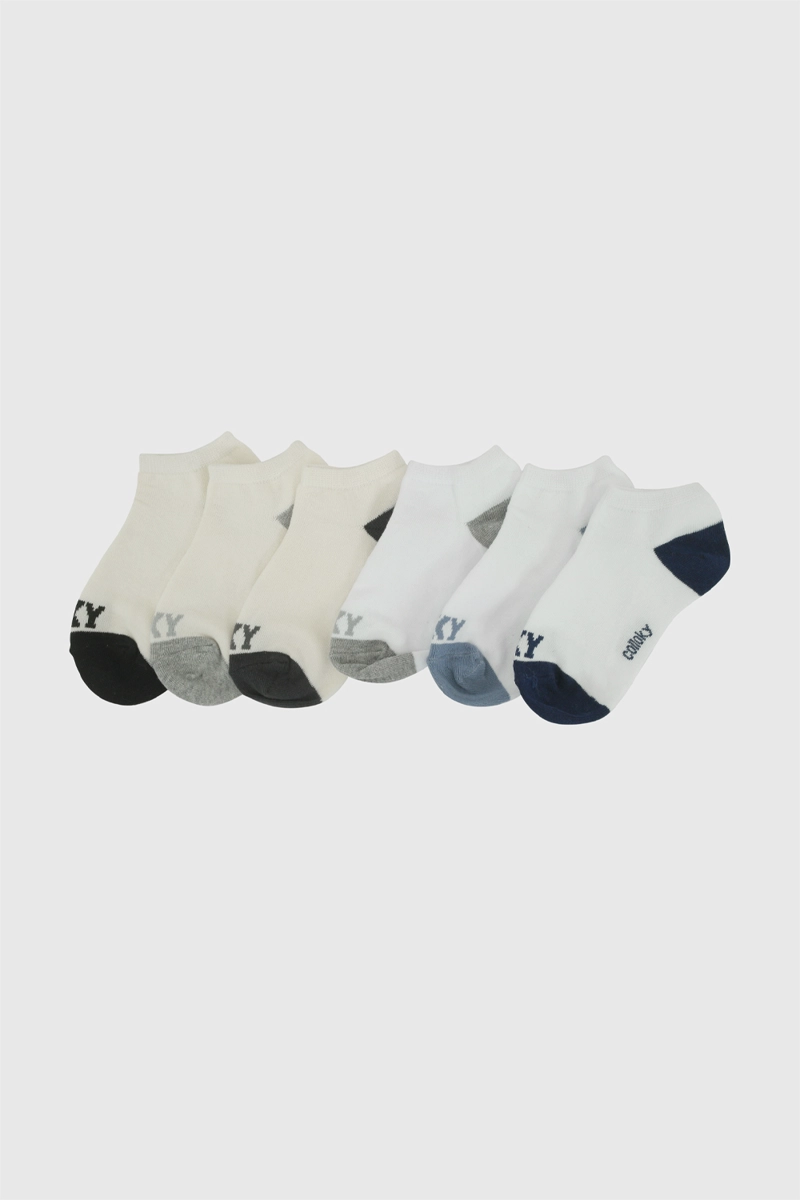 PACK 6 CALCETIN TRAINEE PUNTO SUAVE Y RESISTENTE BLANCO NIÑO 3/4A A 9/12A COLLOKY - 1