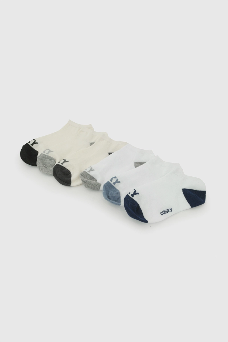 PACK 6 CALCETIN TRAINEE PUNTO SUAVE Y RESISTENTE BLANCO NIÑO 3/4A A 9/12A COLLOKY - 2