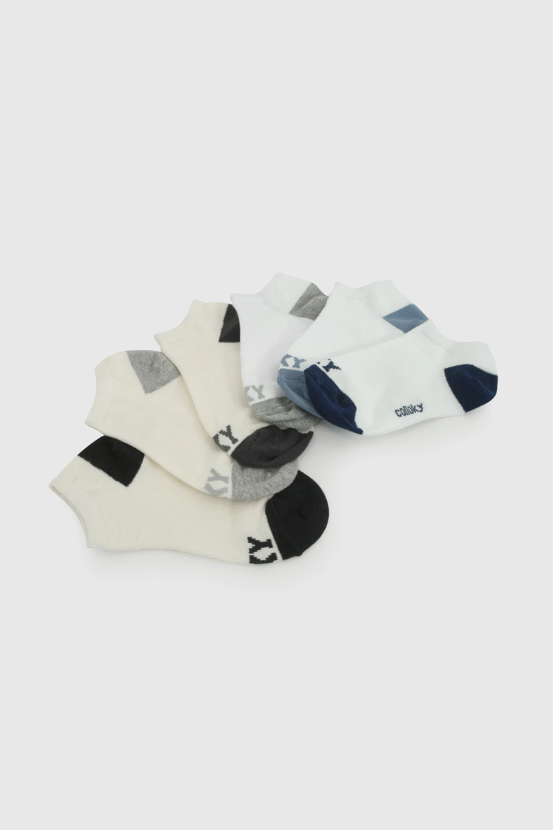 PACK 6 CALCETIN TRAINEE PUNTO SUAVE Y RESISTENTE BLANCO NIÑO 3/4A A 9/12A COLLOKY - 3