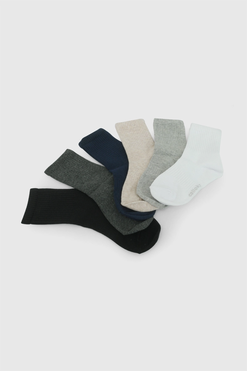 PACK 6 CALCETIN 3/4 PUNTO SUAVE Y RESISTENTE MULTICOLOR NIÑO 3/4A A 9/12A COLLOKY - 2