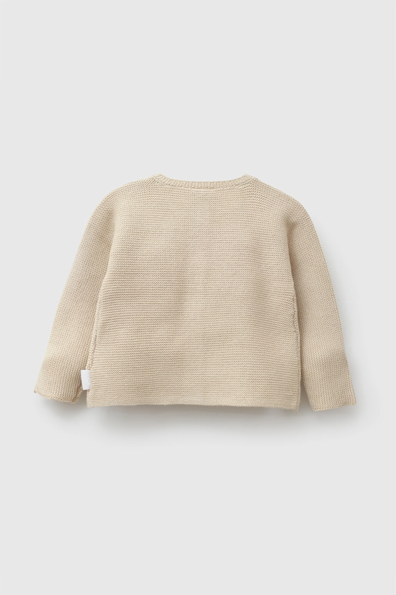 CHALECO TEJIDO BEIGE UNISEX RN A 6-9M COLLOKY - 2