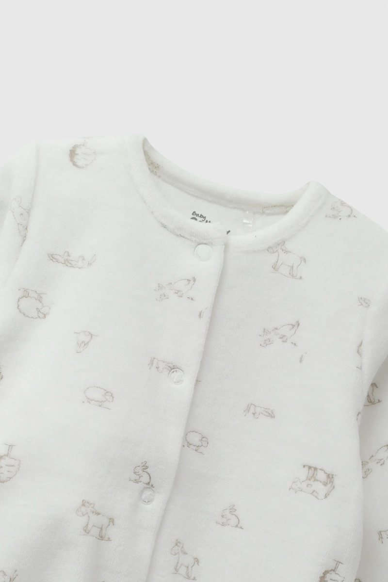 CONJUNTO FARM PLUSH CREMA NIÑO RN A 6-9M COLLOKY - 5