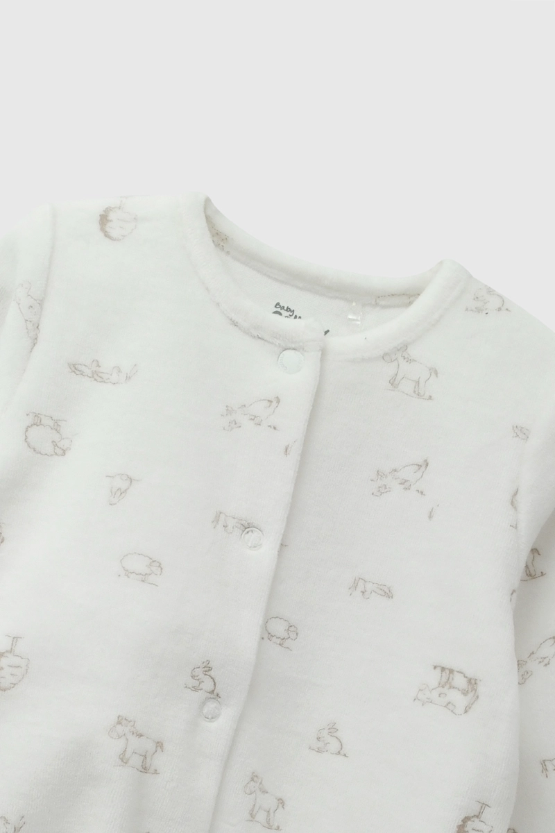 CONJUNTO FARM PLUSH CREMA NIÑO RN A 6-9M COLLOKY - 5