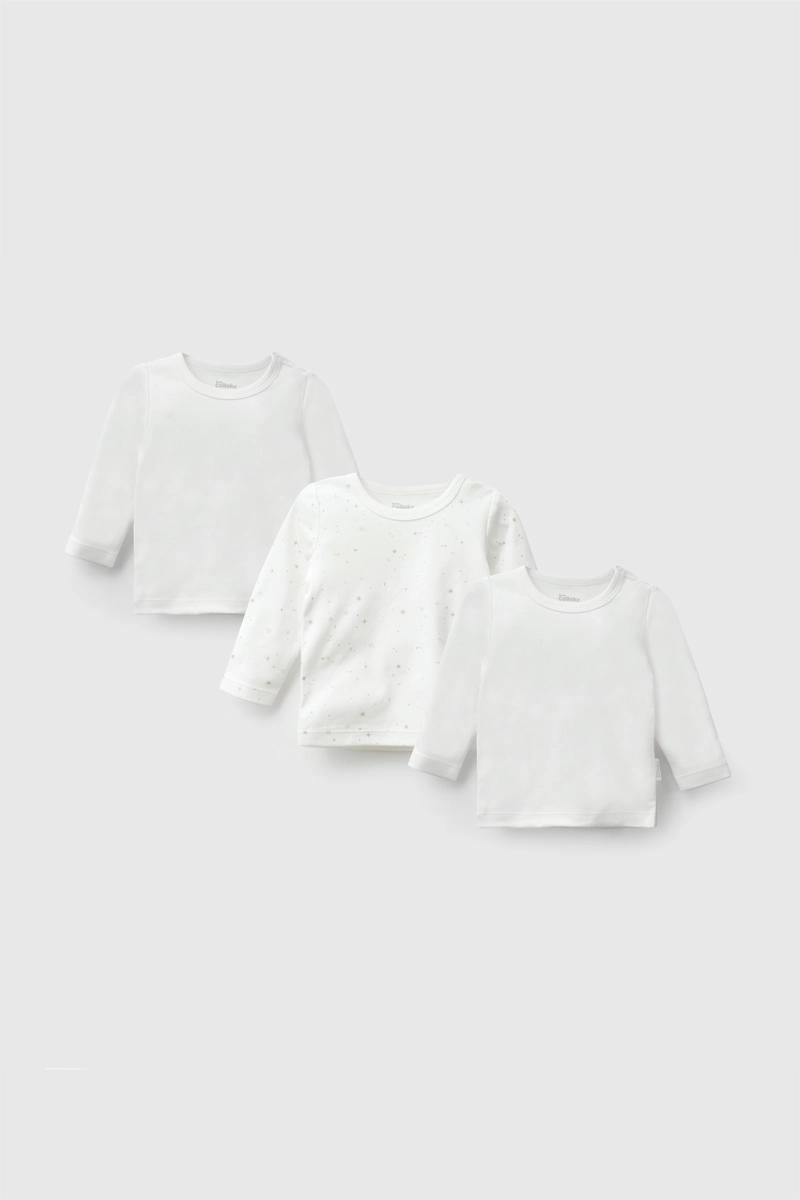 PACK 3 CAMISETA ALGODON BEIGE UNISEX 0/3M A 18/24M COLLOKY - 1