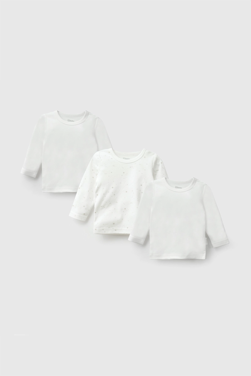 PACK 3 CAMISETA ALGODON BEIGE UNISEX 0/3M A 18/24M COLLOKY - 1
