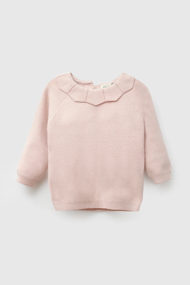 CONJUNTO TEJIDO ROSA VIEJO NIÑA RN A 6-9M COLLOKY - 3