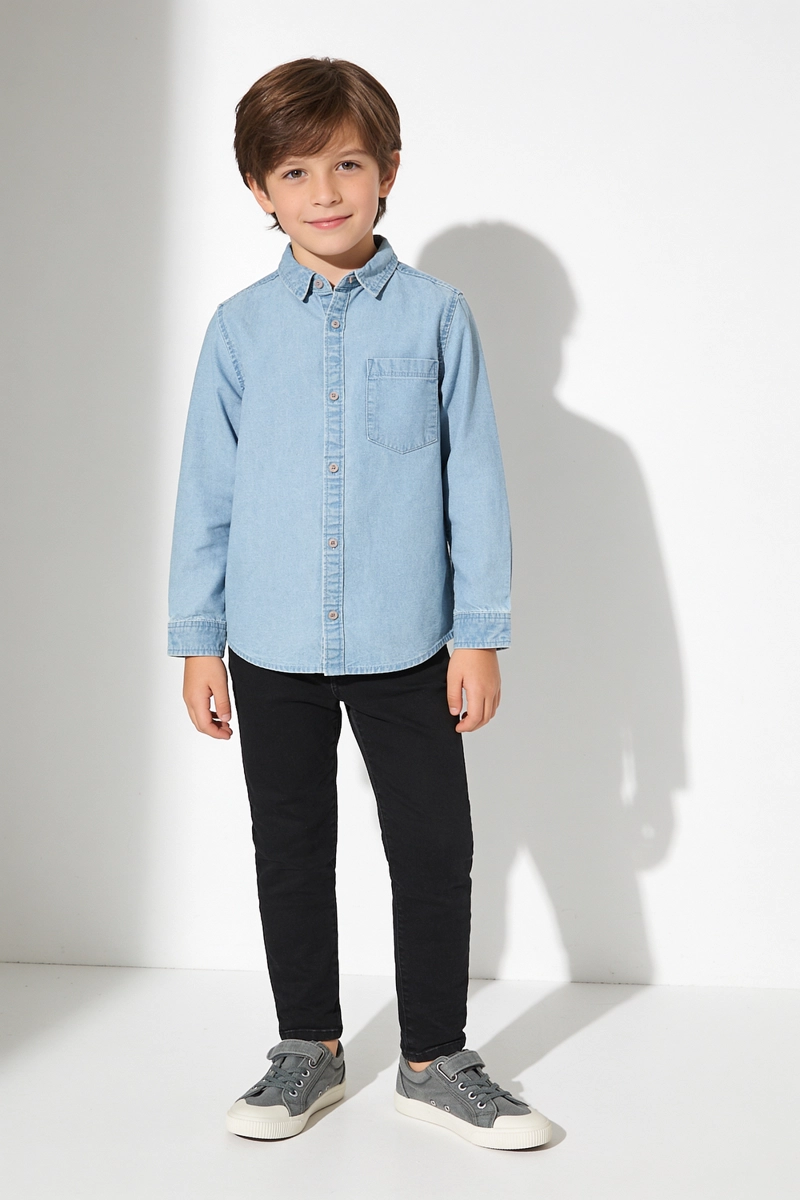 CAMISA MEZCLILLA DENIM NIÑO 3-4A A 12-13A COLLOKY - 3