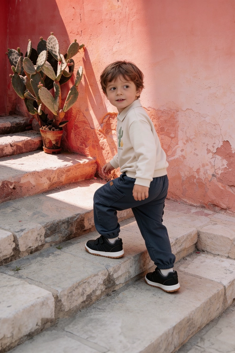 POLERON POLO CACTUS BEIGE NIÑO 6-9M A 4-5A COLLOKY - 2