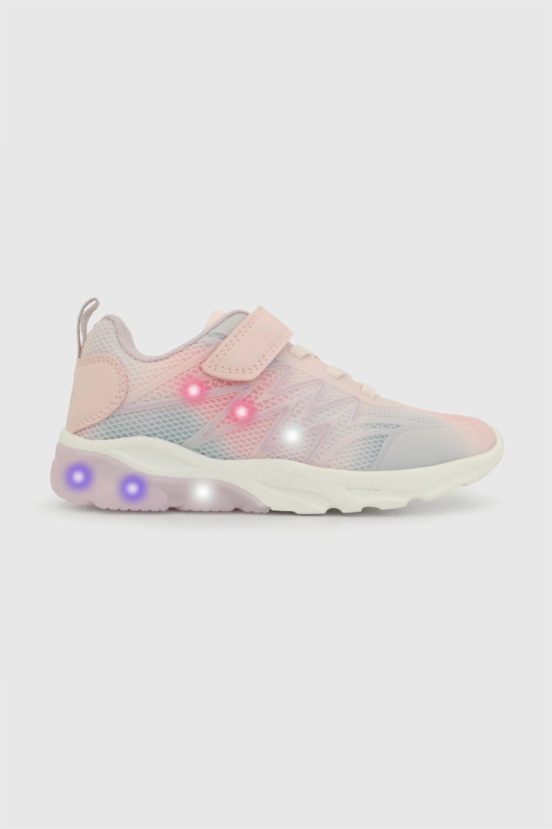 ZAPATILLA CON LUCES NIÑA MULTICOLOR 28-33 VELCRO Y CORDON - 3