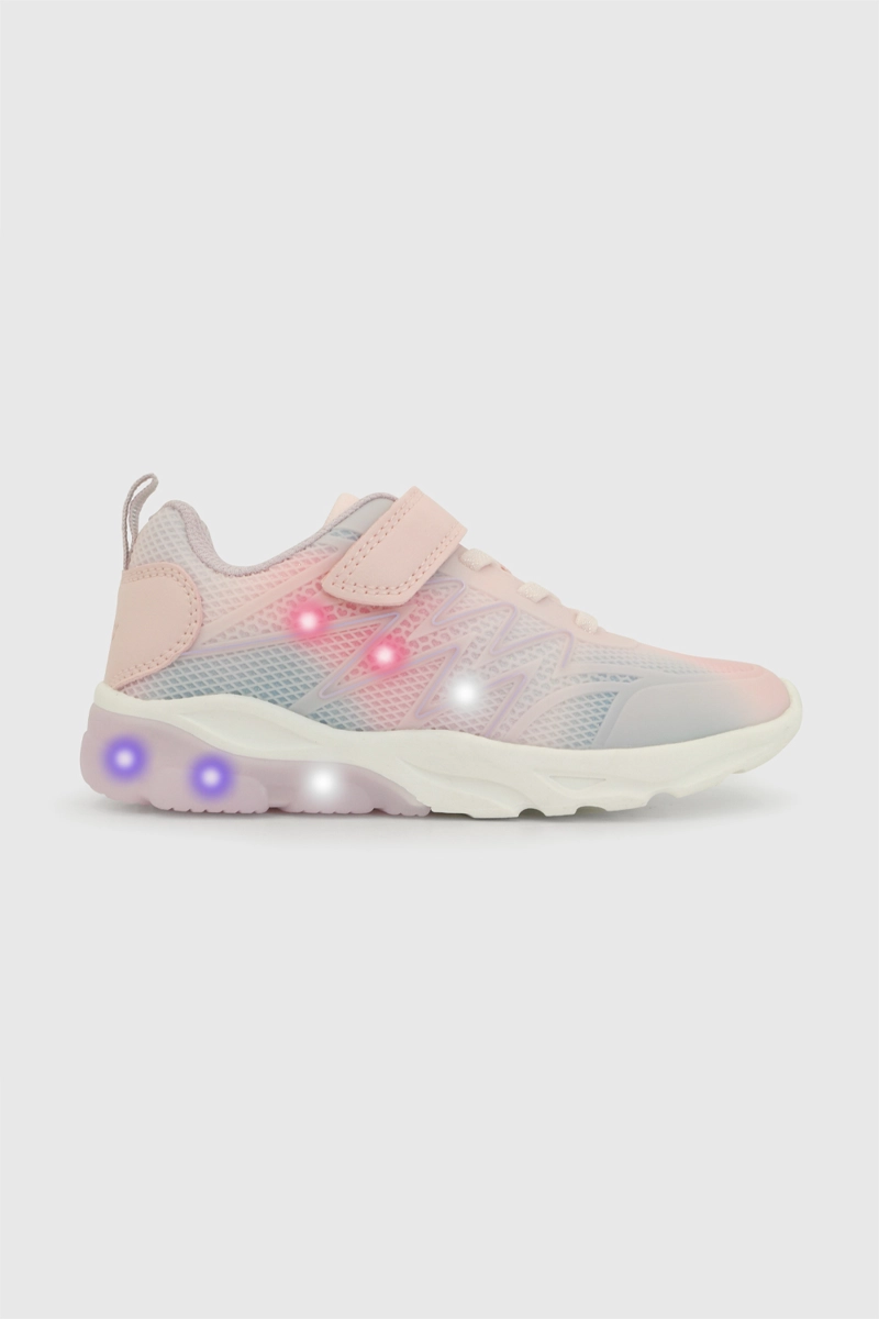ZAPATILLA CON LUCES NIÑA MULTICOLOR 28-33 VELCRO Y CORDON - 3
