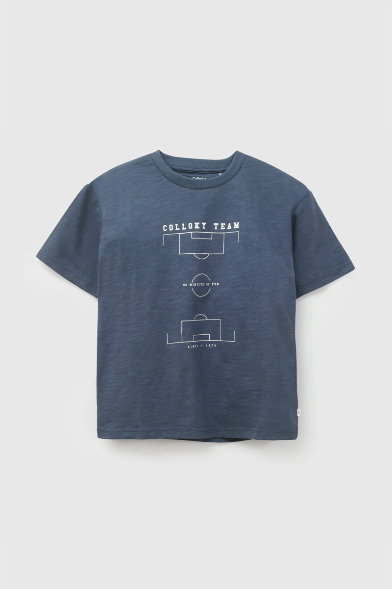 POLERA FUTBOL DENIM NIÑO 3-4A A 12-13A COLLOKY - 1