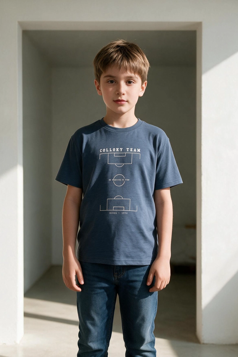 POLERA FUTBOL DENIM NIÑO 3-4A A 12-13A COLLOKY - 2