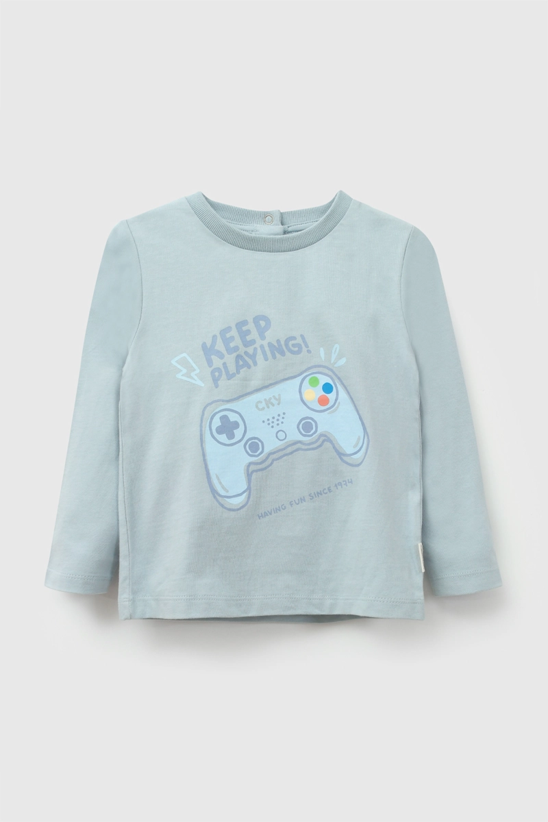POLERA JOYSTICK CELESTE NIÑO 6-9M A 4-5A COLLOKY - 1
