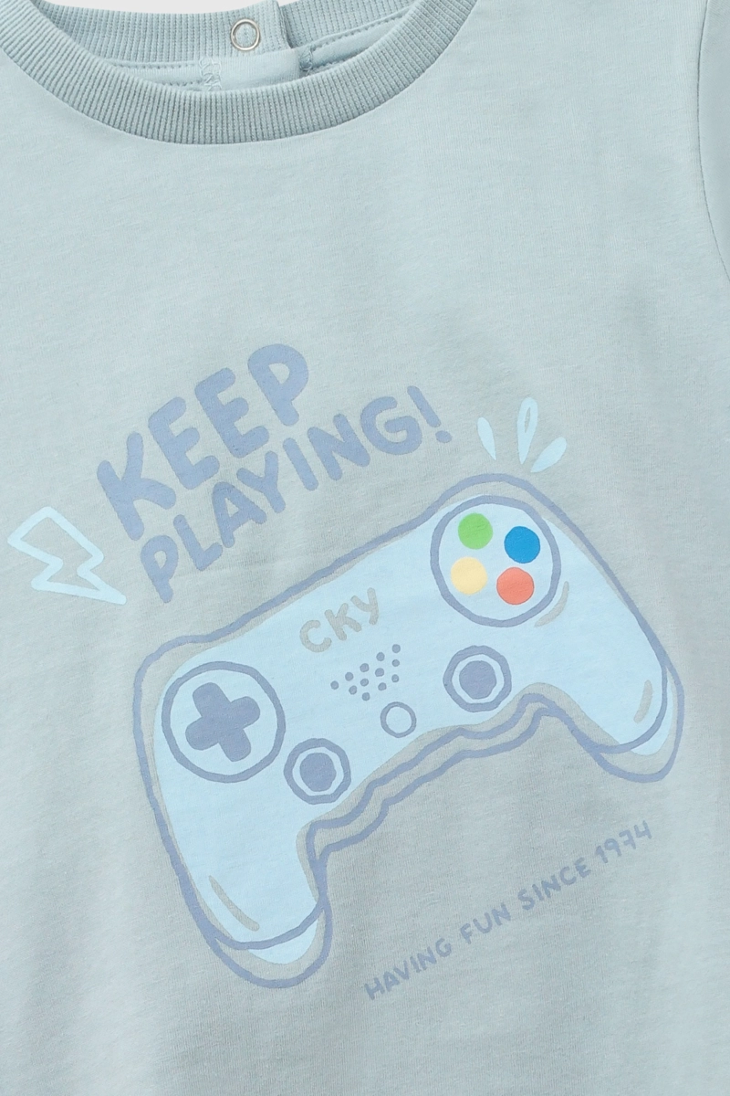 POLERA JOYSTICK CELESTE NIÑO 6-9M A 4-5A COLLOKY - 3