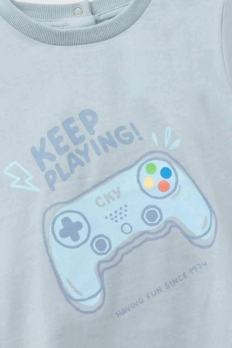 POLERA JOYSTICK CELESTE NIÑO 6-9M A 4-5A COLLOKY - 4