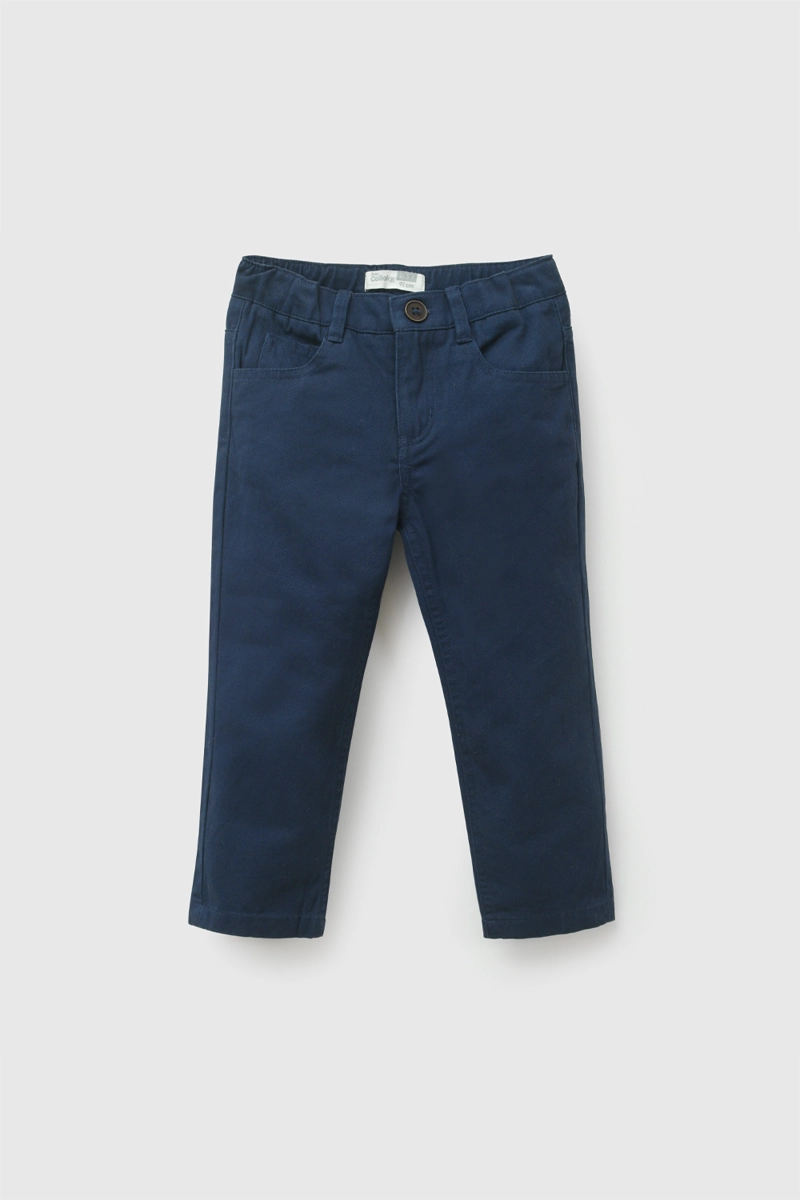 PANTALON GABARDINA AZUL MARINO NIÑO 6-9M A 4-5A COLLOKY - 1