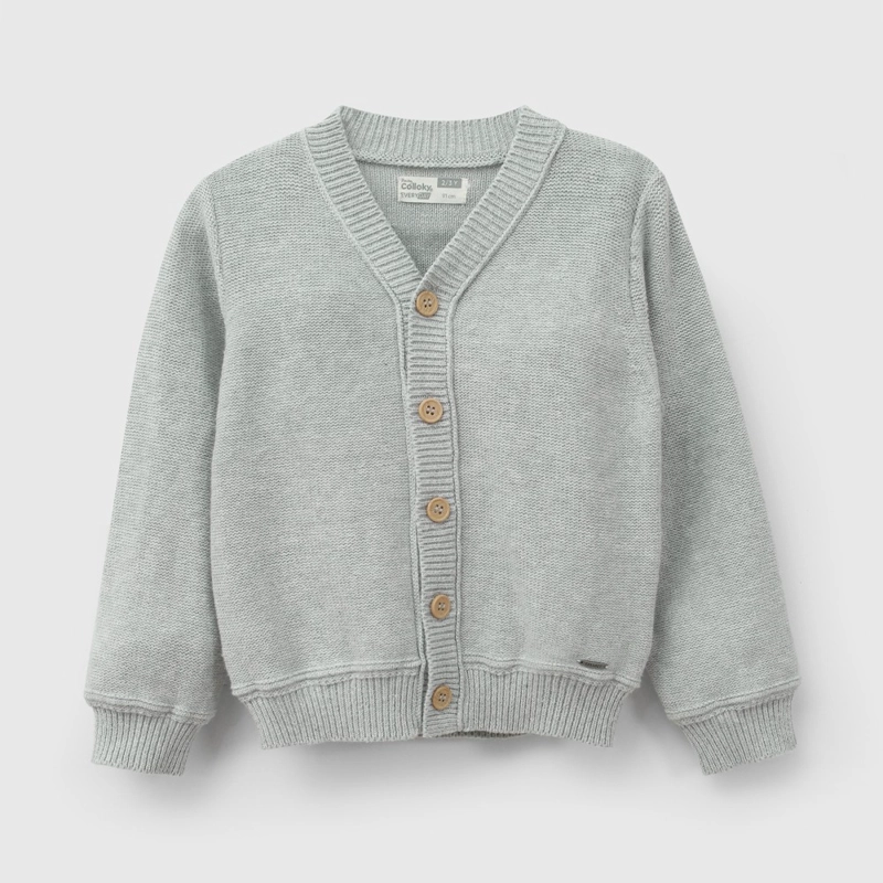 CHALECO BOTONES GRIS NIÑO 6-9M A 4-5A COLLOKY - 2