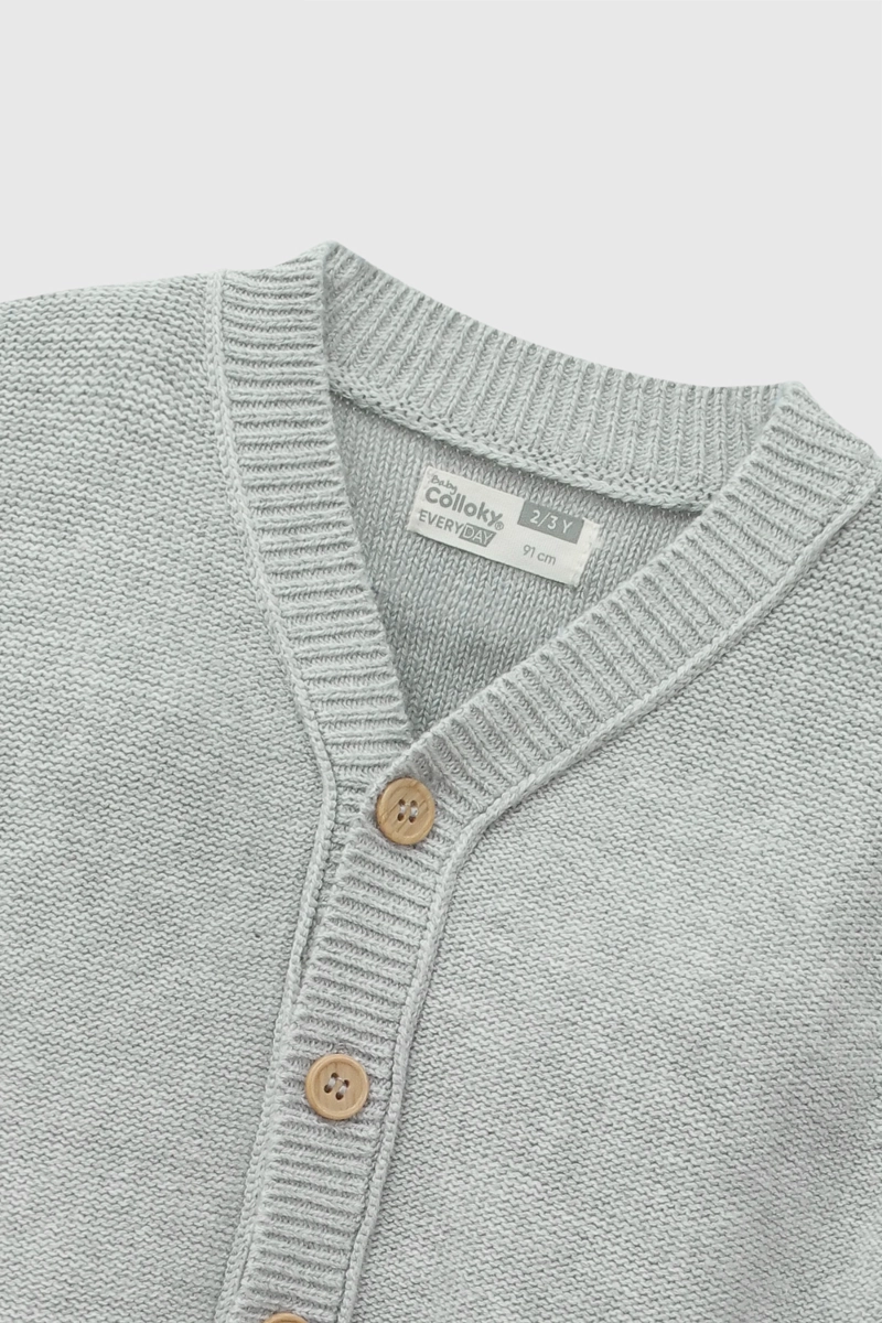 CHALECO BOTONES GRIS NIÑO 6-9M A 4-5A COLLOKY - 5
