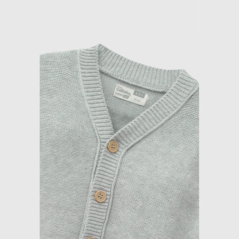 CHALECO BOTONES GRIS NIÑO 6-9M A 4-5A COLLOKY - 6