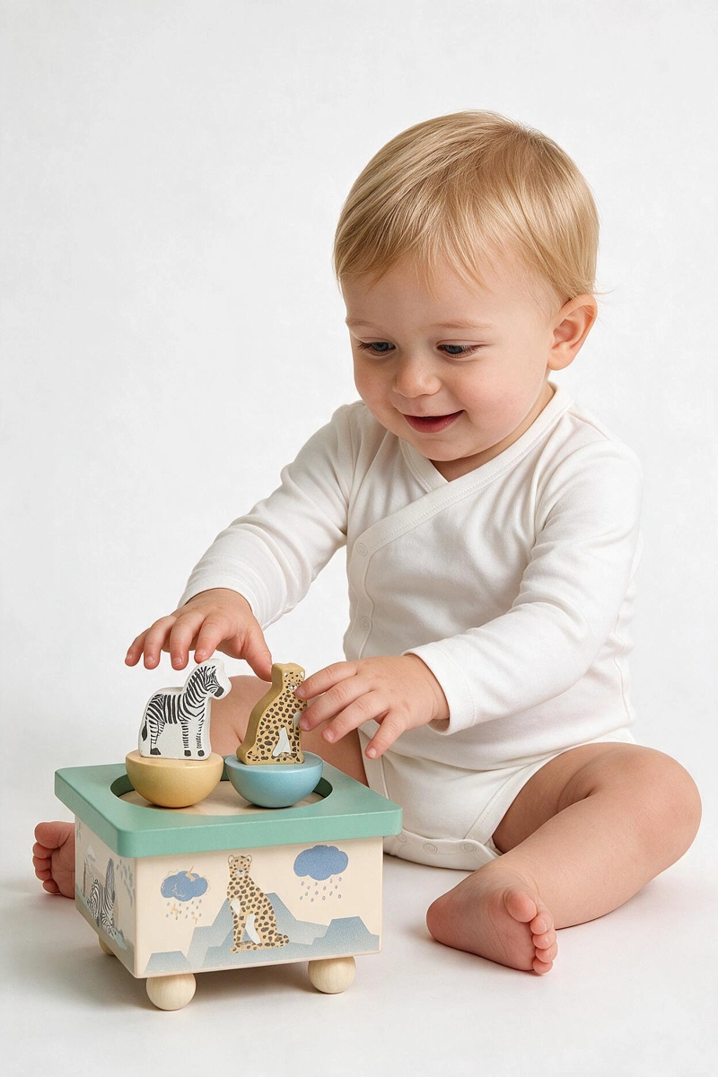 JUGUETE DE MADERA CAJA MUSICAL NIÑO COLLOKY - 2