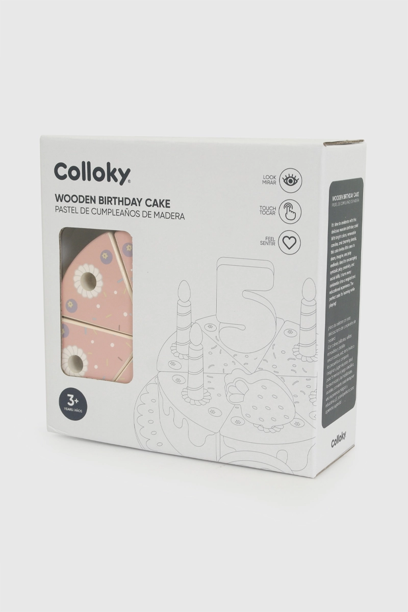 JUGUETE DE MADERA TORTA DESMONTABLE MULTICOLOR NIÑA COLLOKY - 3