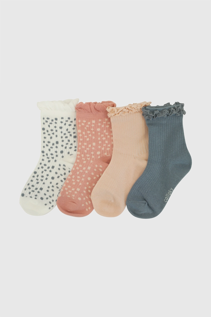 CALCETIN SOQUETE 3/4 NIÑA MULTICOLOR 3/4A A 9/12A - 1