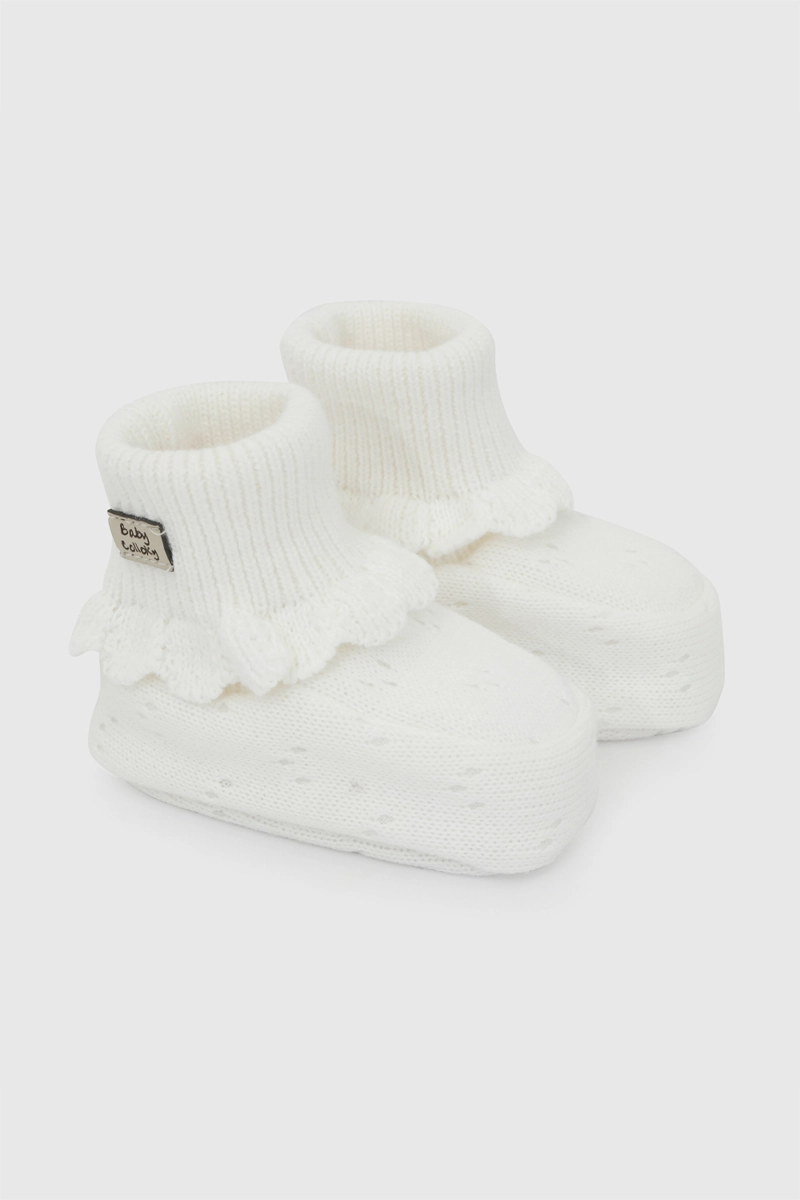 ZAPATO TEJIDO BLANCO UNISEX 0/6M - 6/12M COLLOKY - 1