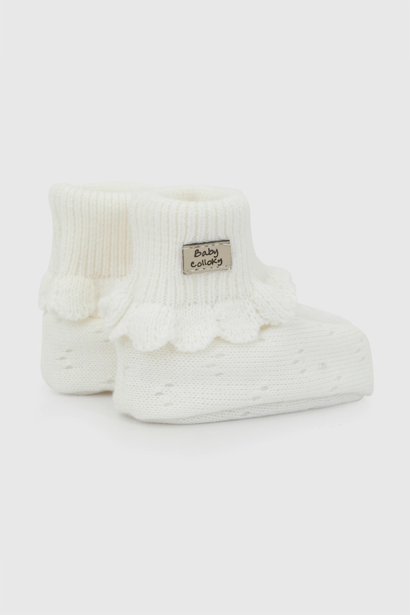 ZAPATO TEJIDO BLANCO UNISEX 0/6M - 6/12M COLLOKY - 6