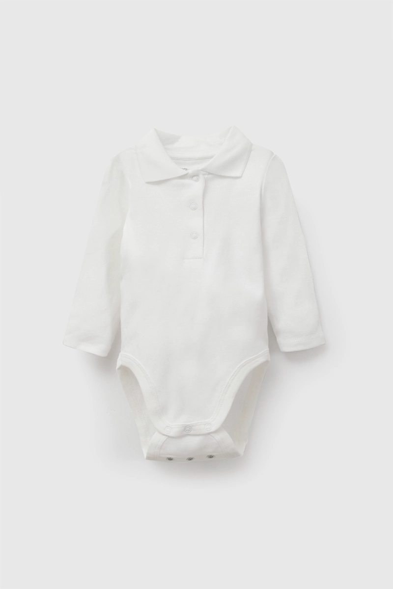 SET BODY CUELLO POLO RIB CAFE NIÑO 0-3M A 11/2-2A COLLOKY - 2