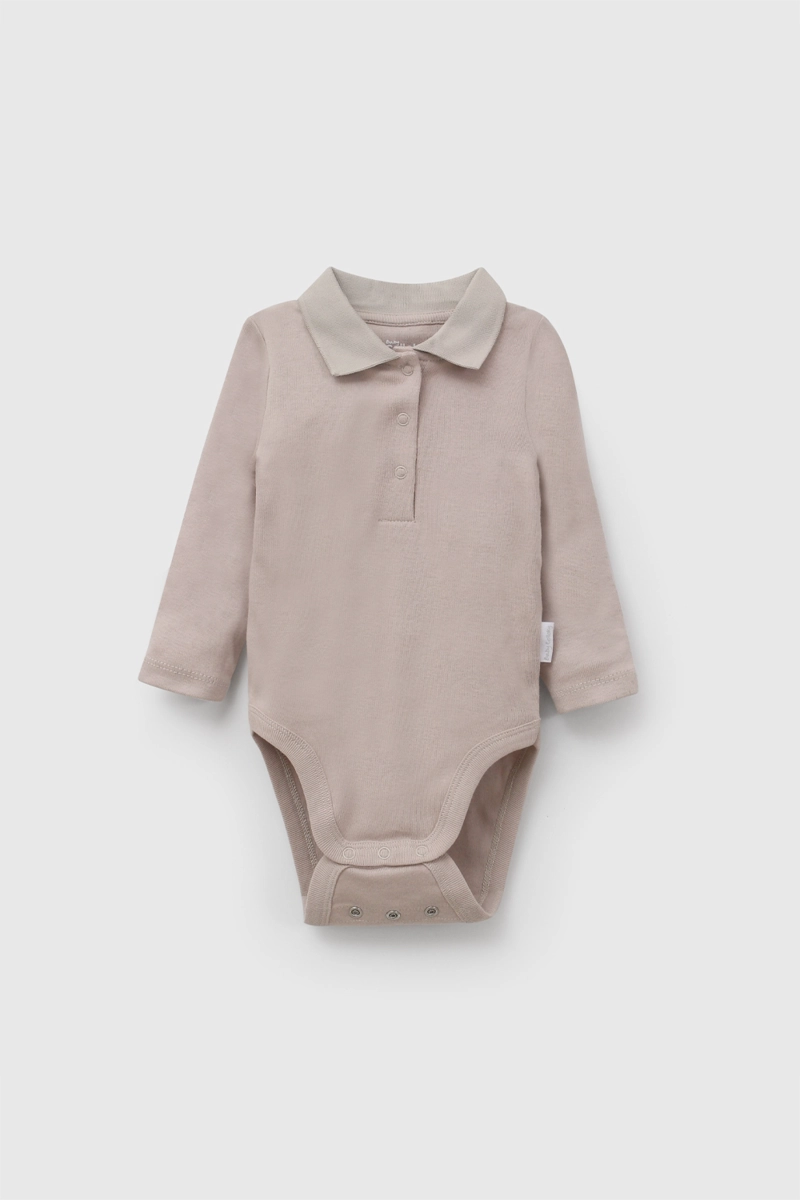 SET BODY CUELLO POLO RIB CAFE NIÑO 0-3M A 11/2-2A COLLOKY - 4