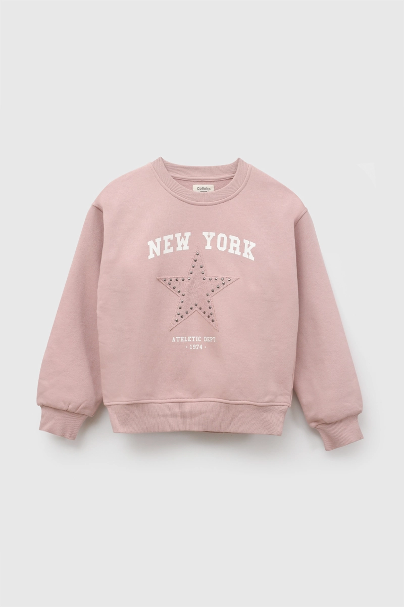 POLERON NEW YORK ROSA VIEJO NIÑA 3-4A A 12-13A COLLOKY - 1