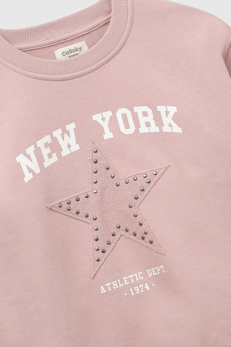 POLERON NEW YORK ROSA VIEJO NIÑA 3-4A A 12-13A COLLOKY - 3