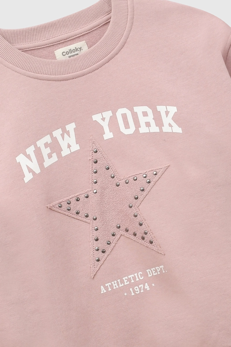 POLERON NEW YORK ROSA VIEJO NIÑA 3-4A A 12-13A COLLOKY - 4
